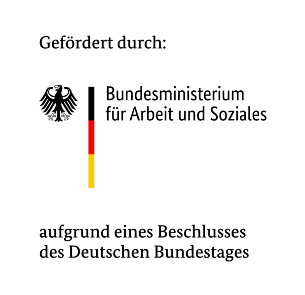 Das ist das Logo vom Bundesministerium für Arbeit und Soziales.